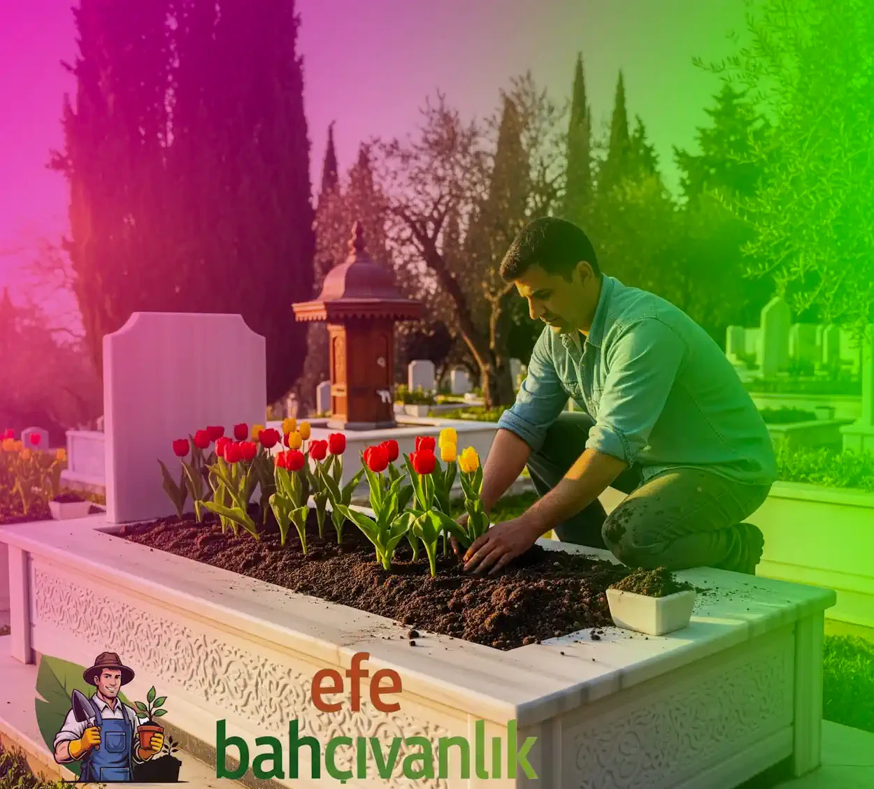 Silivrikapı Eski Kozlu Mezarlığı Mezar Bakım Çiçeklendirme